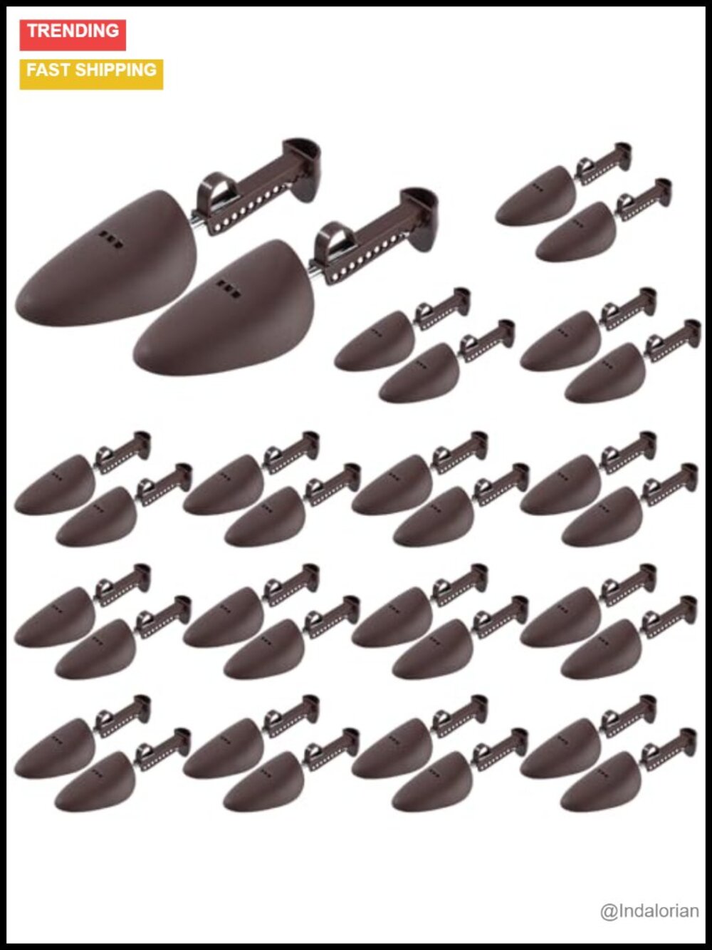 20 Pairs Adjustable Plastic Shoe Trees Boot Holders Shaper Stretcher